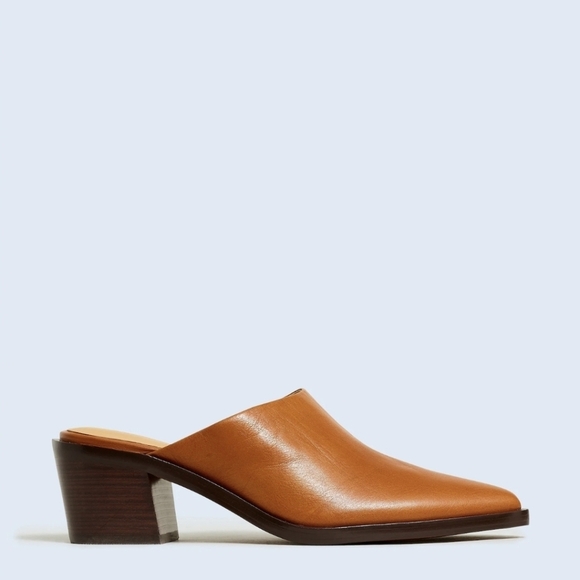Madewell The Darcy Mule camel Mob Wife Old Money Slip On Clogs Minimalist - Picture 2 of 8